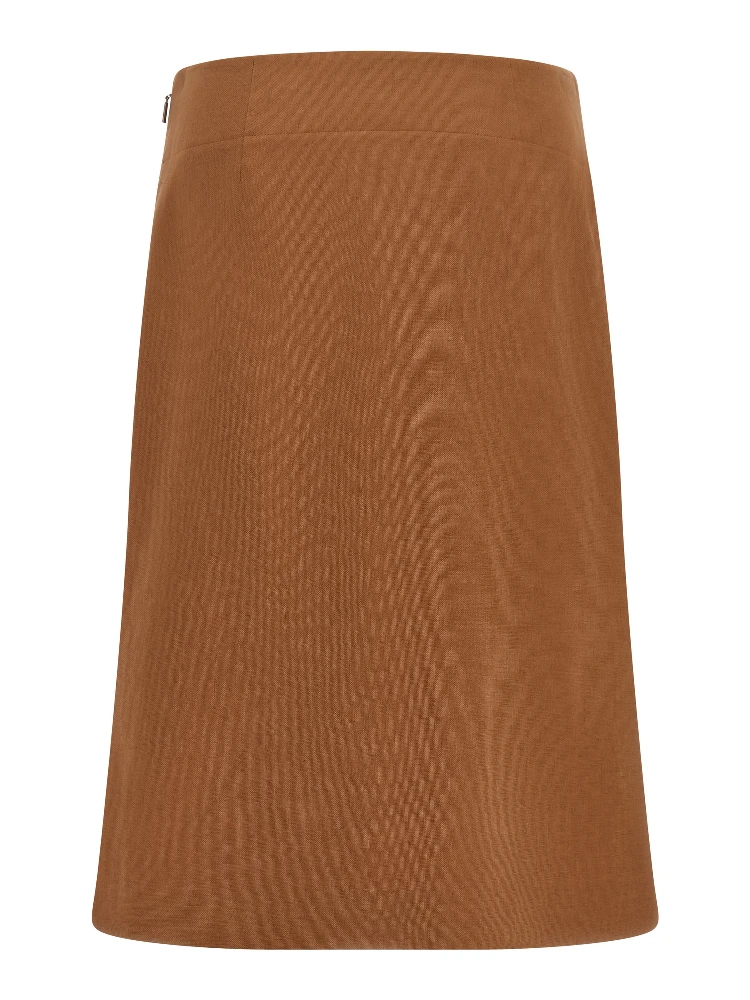 Brown Linen Midi Skirt alternative