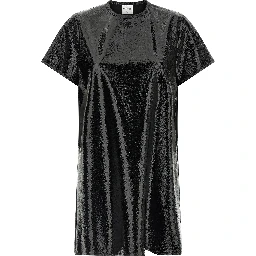 Black Viscose Short Dress