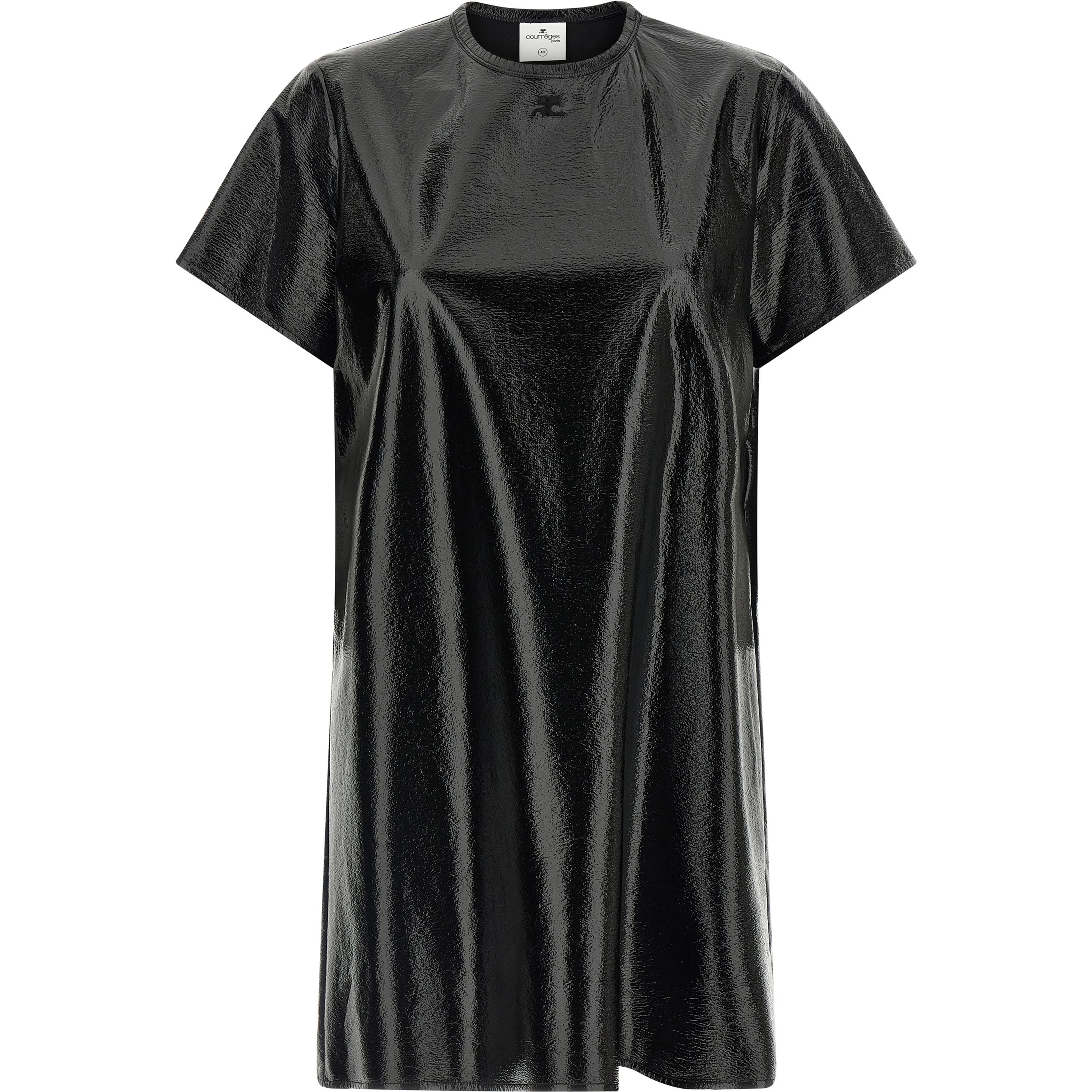 Black Viscose Short Dress