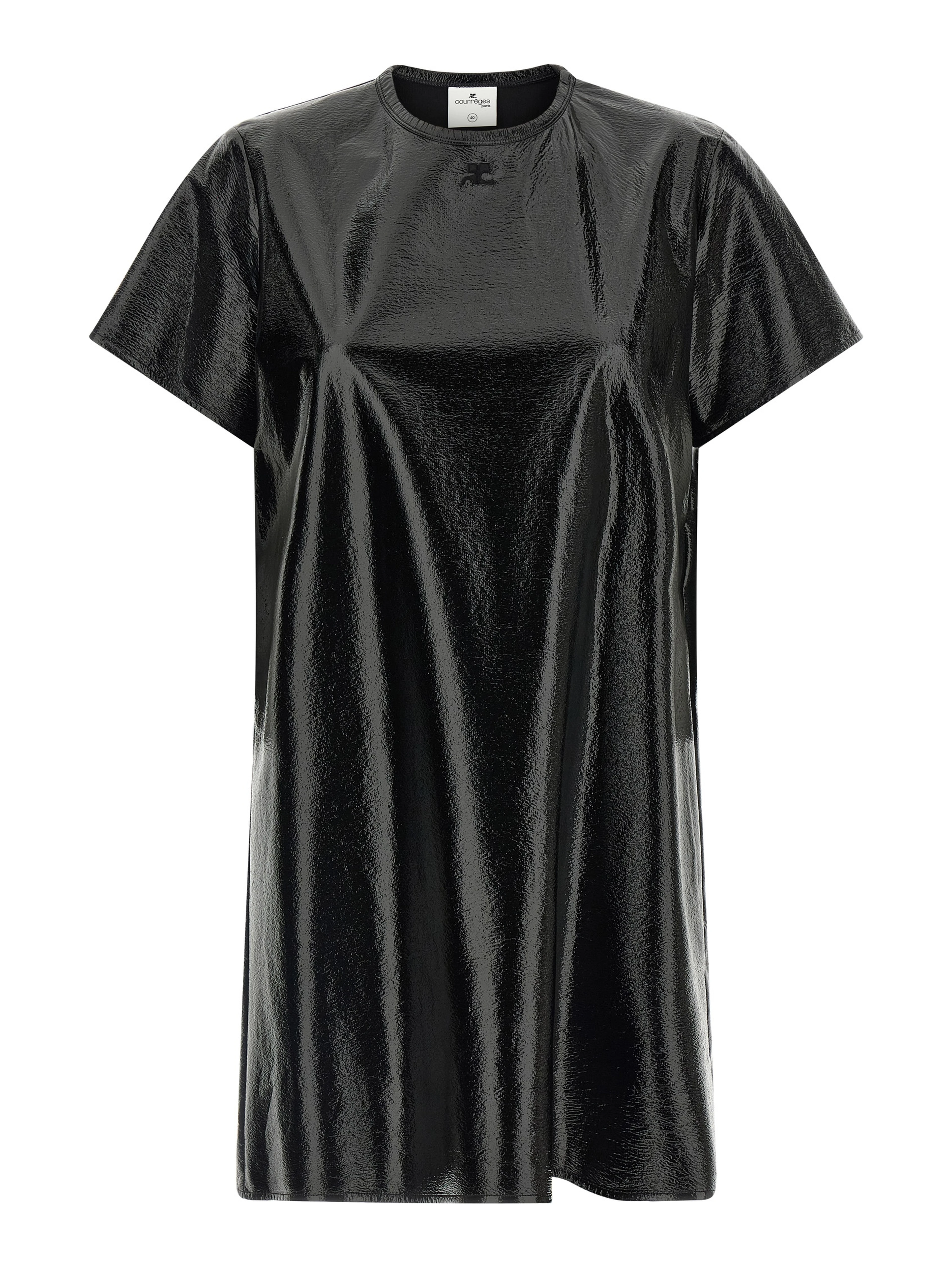 Black Viscose Short Dress