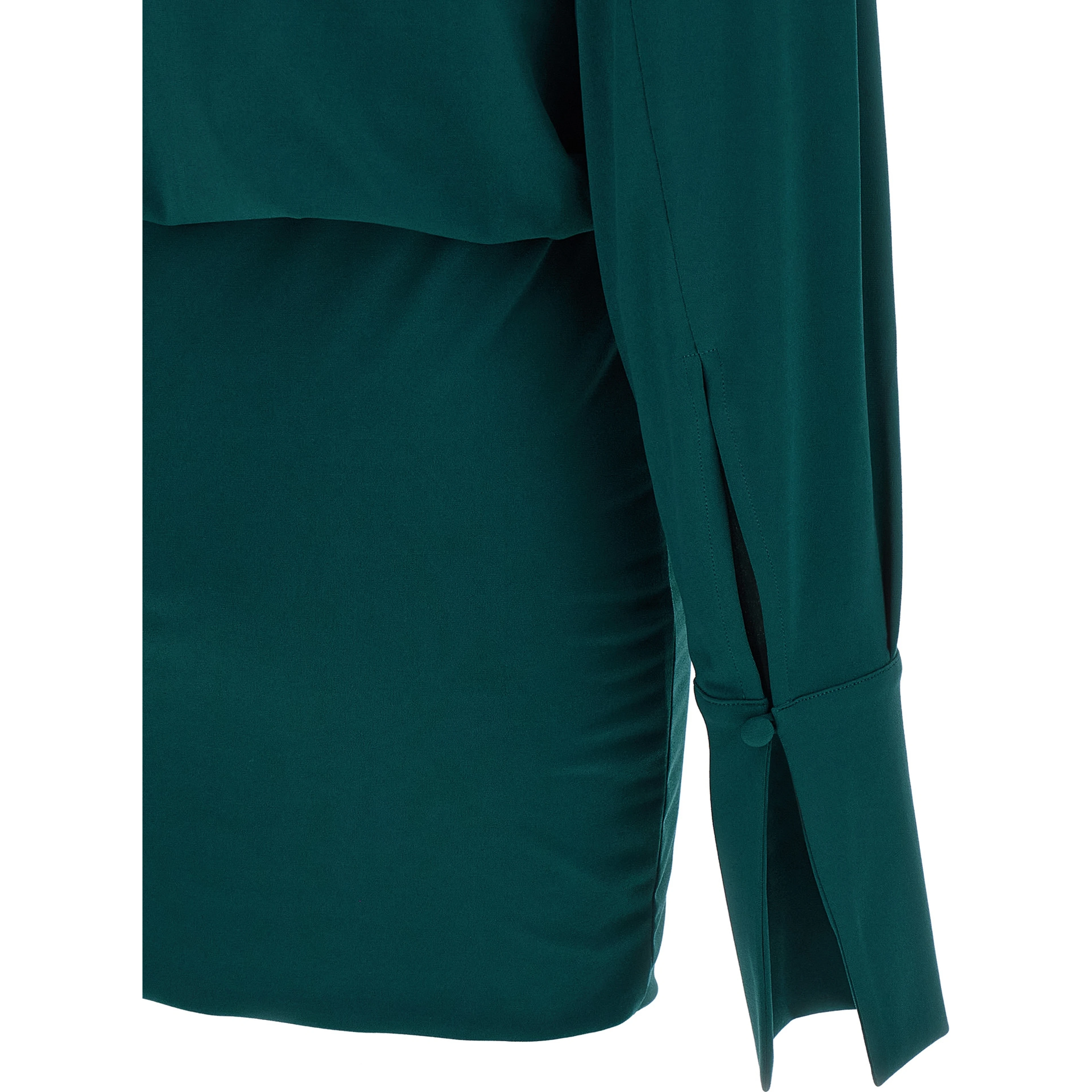 Bicolor Polyester Short Dress