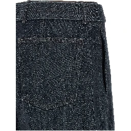 Blue Cotton Tapered Jeans