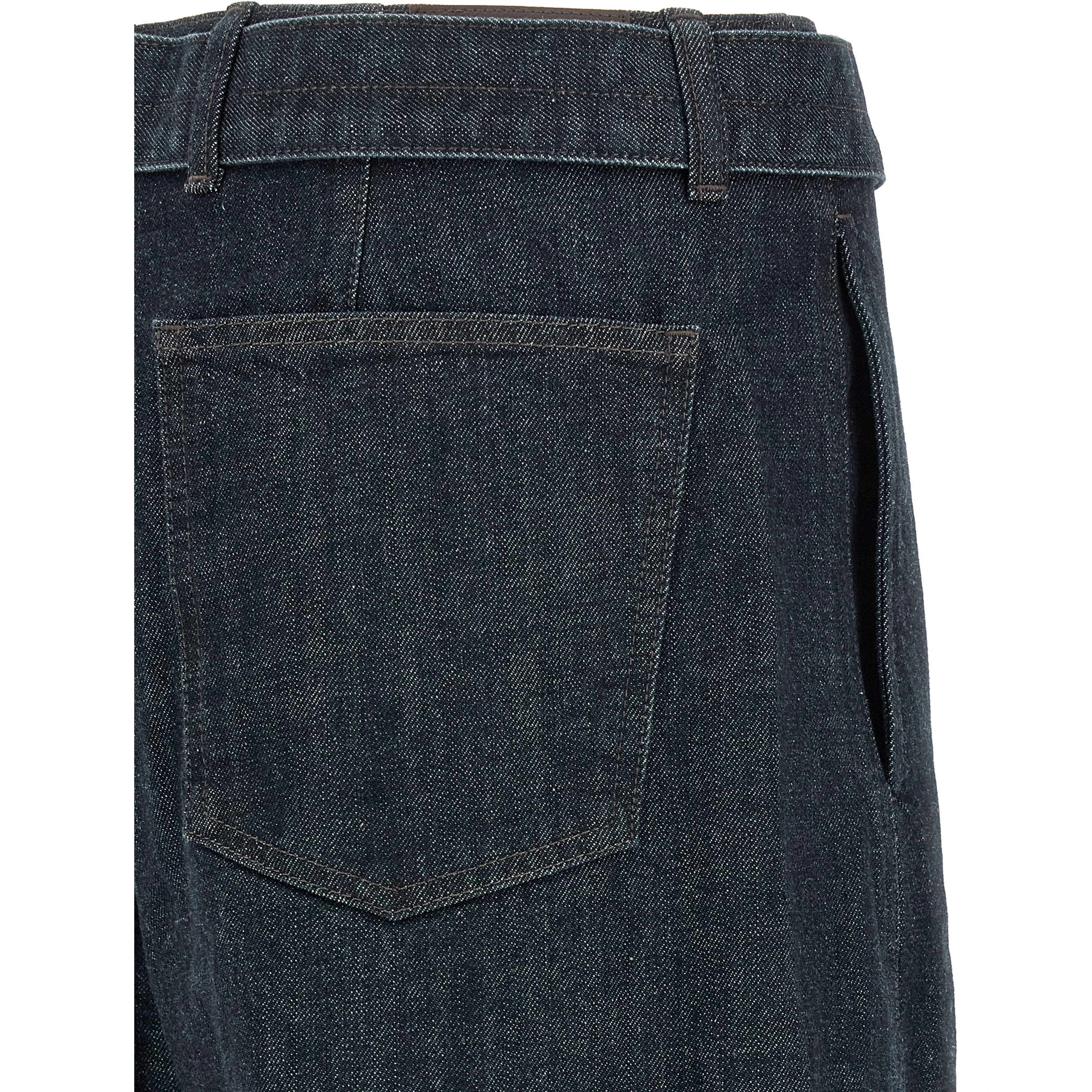 Blue Cotton Tapered Jeans