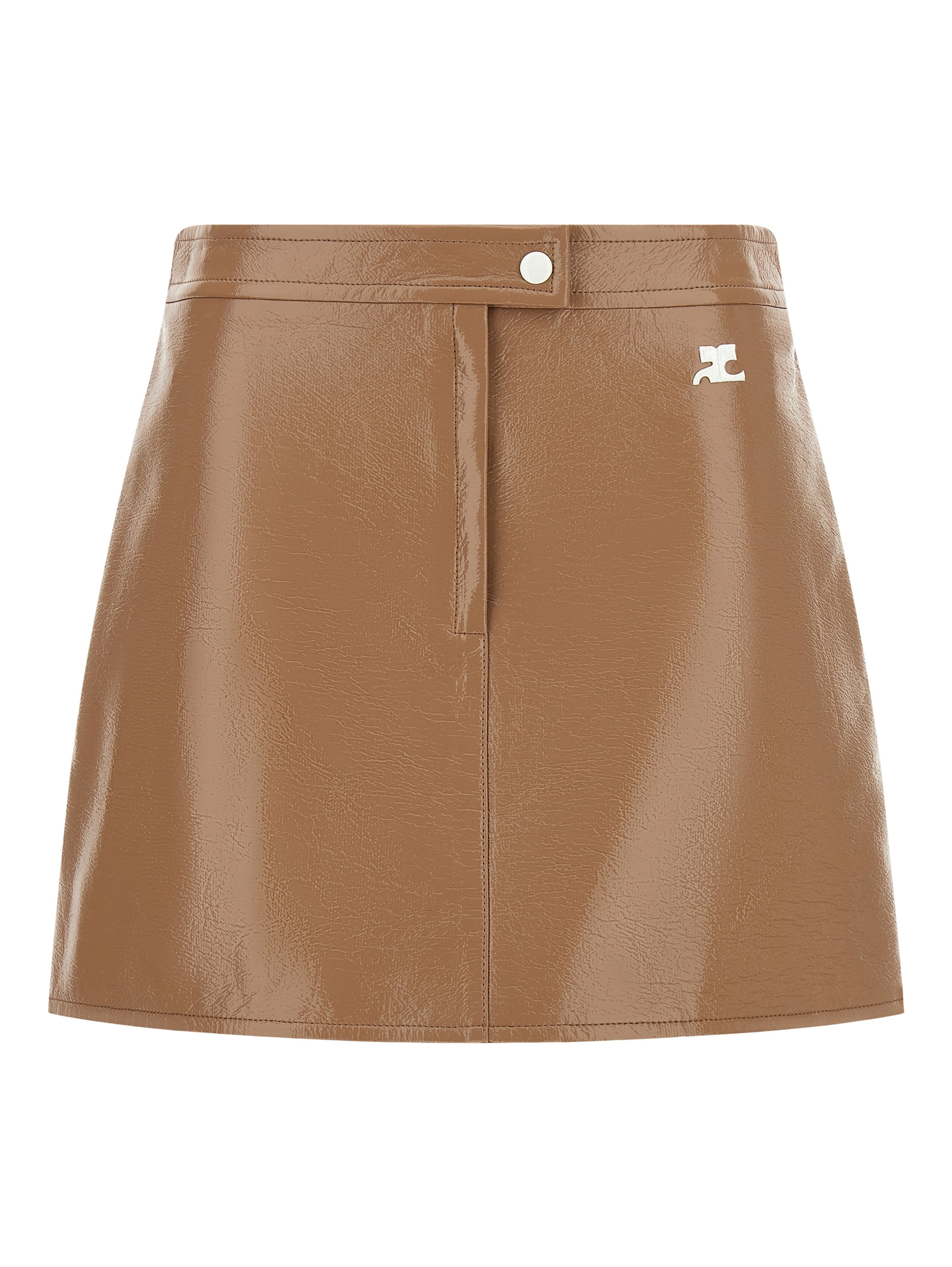 Beige Cotton Long Skirt