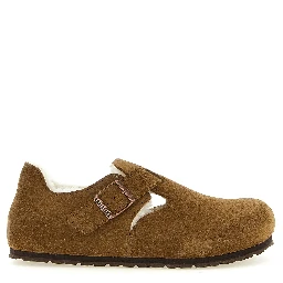 Brown Suede Leather Clogs