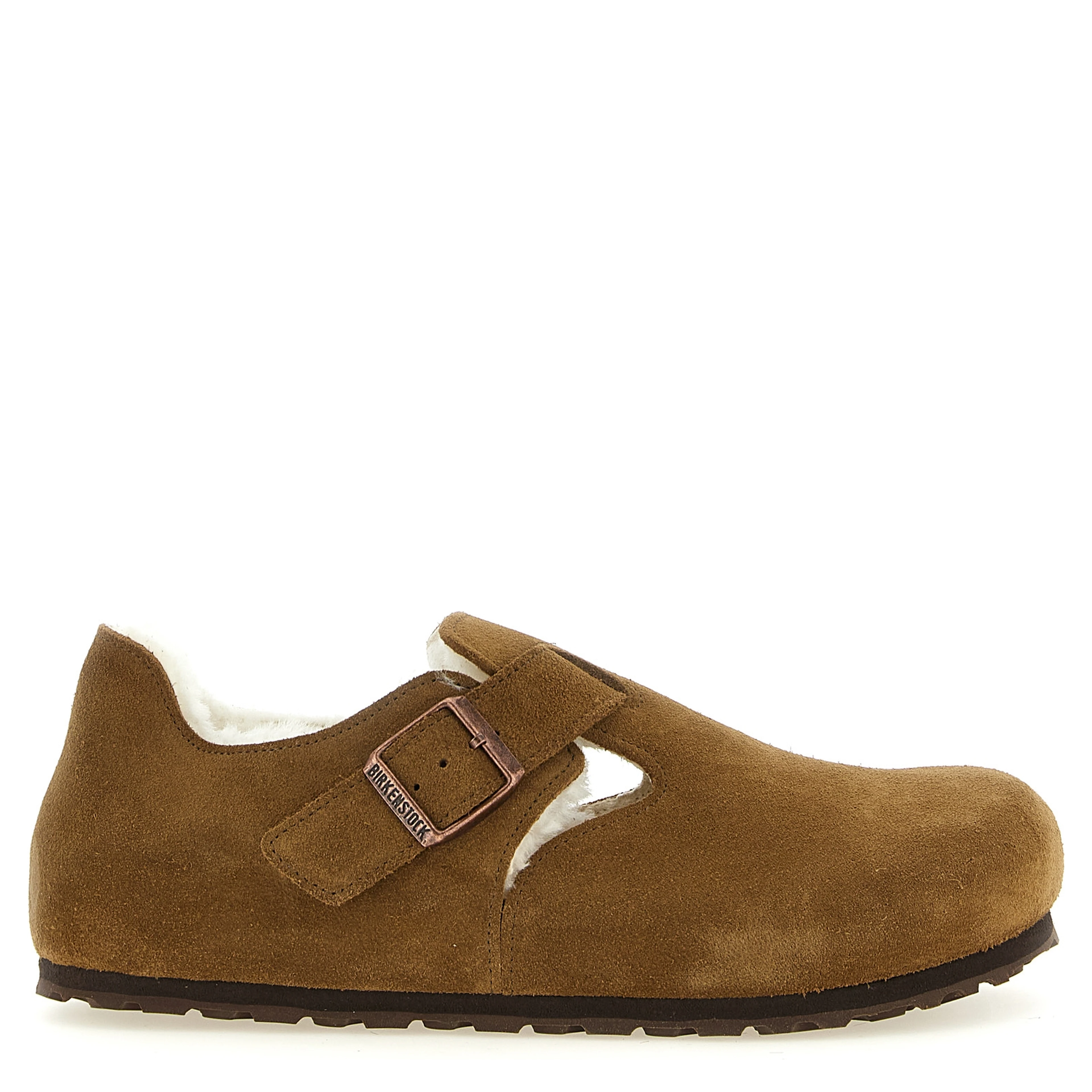 Brown Suede Leather Clogs