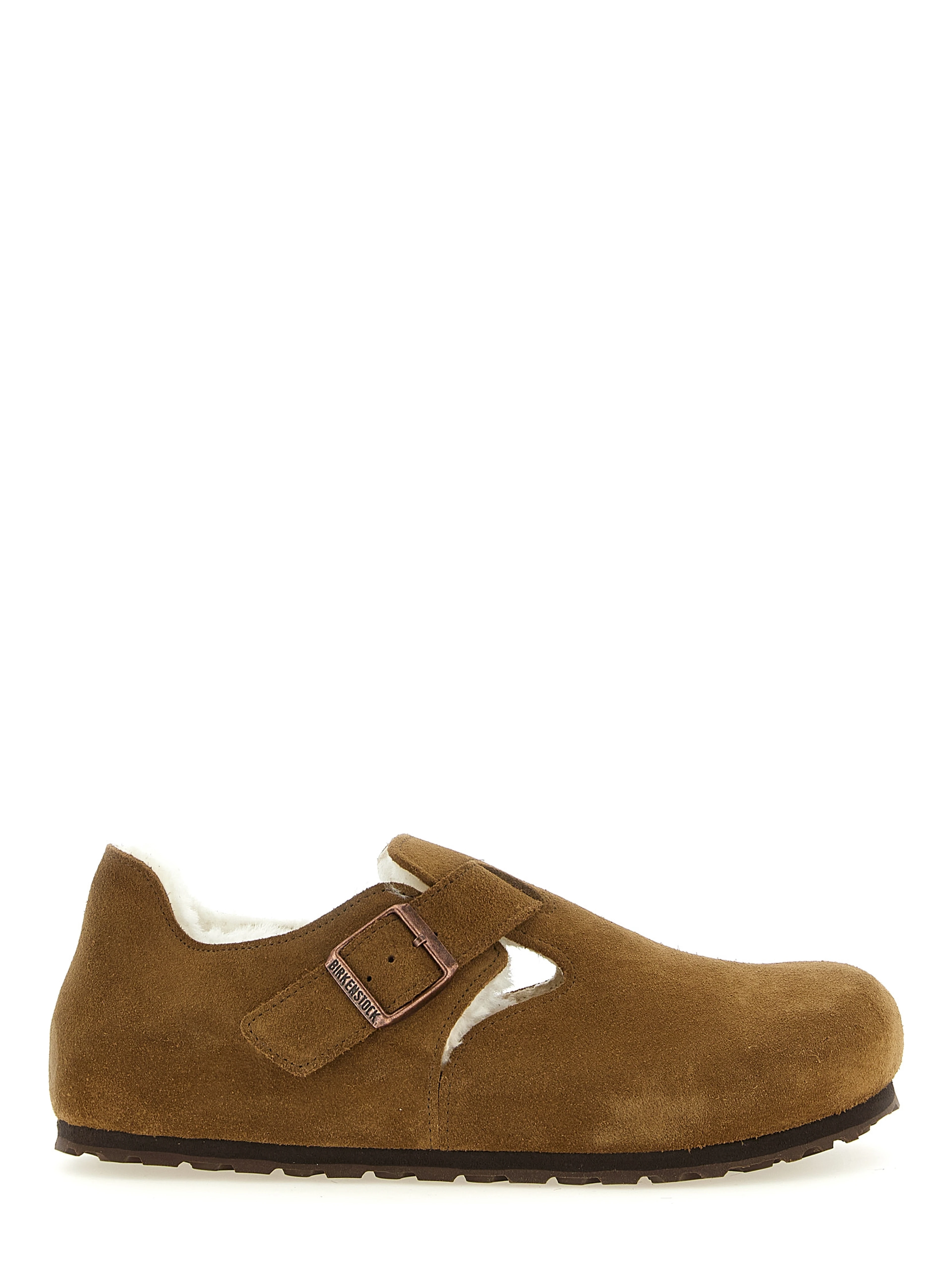 Brown Suede Leather Clogs