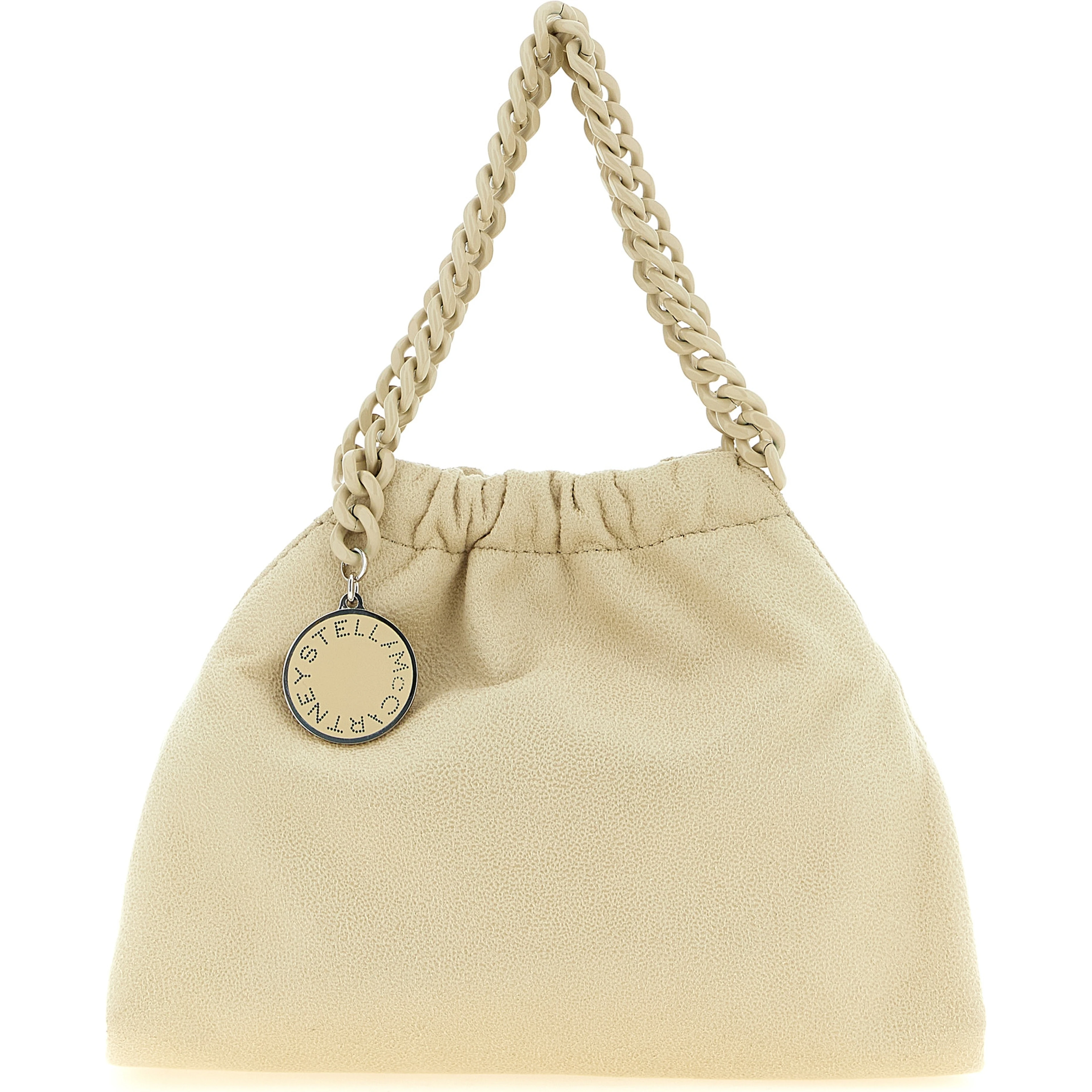 Beige Polyester Shoulder Bag