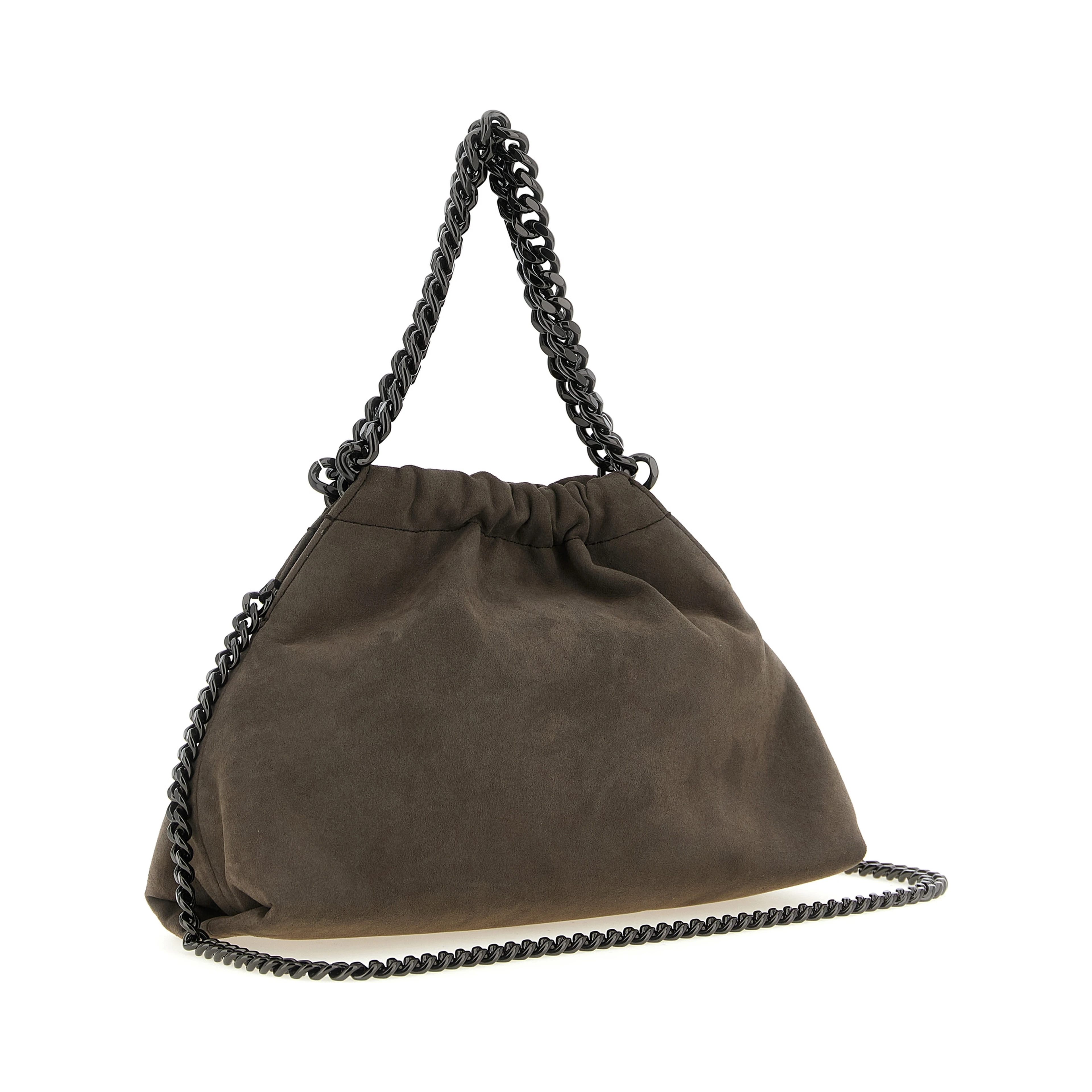 Gray Polyamide Crossbody Bag