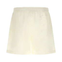White Polyester Swim Shorts