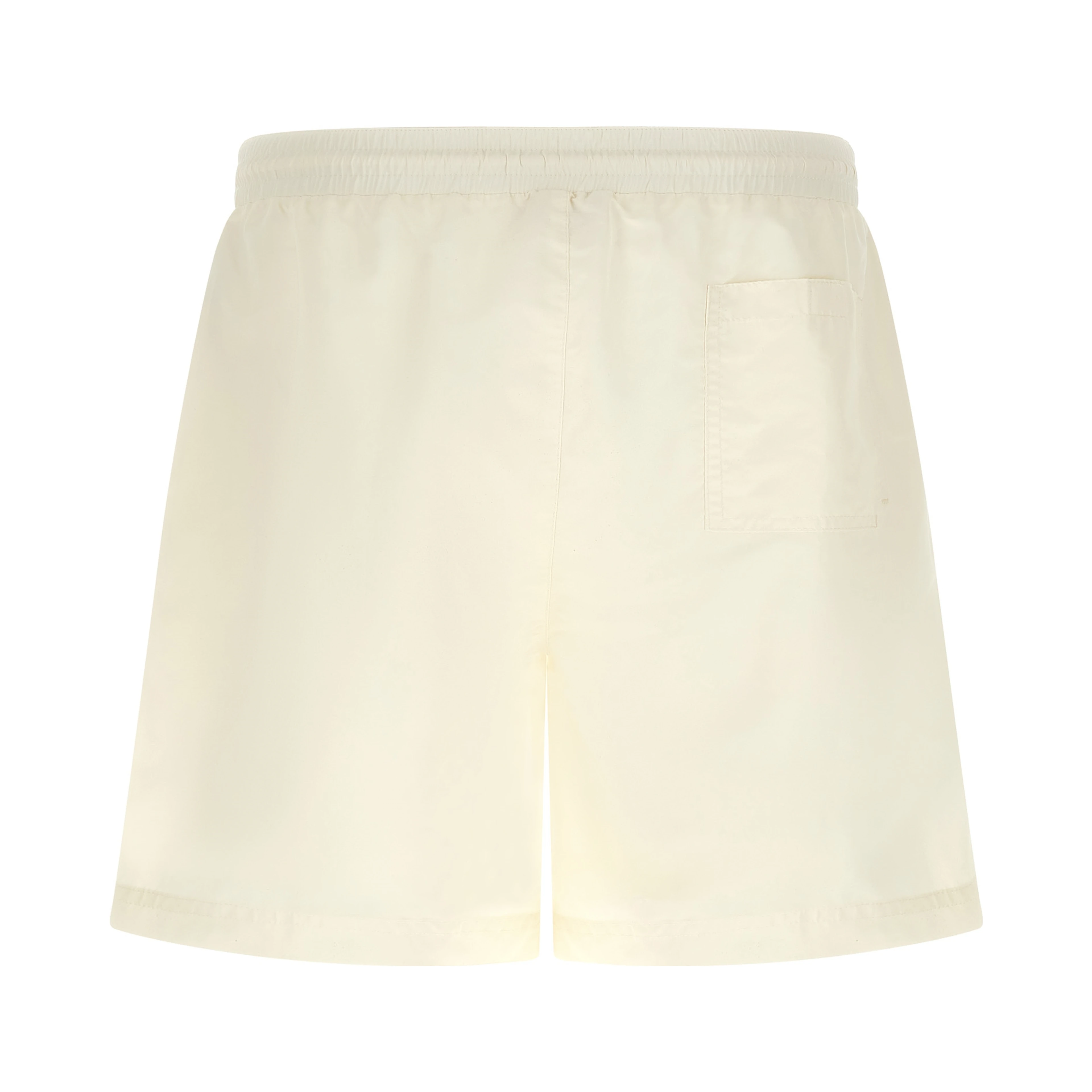 White Polyester Swim Shorts