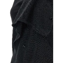 Black Wool Sleeveless Jacket