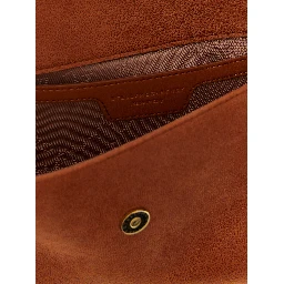 Orange Polyester Crossbody Bag