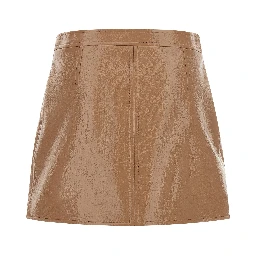 Beige Cotton Long Skirt