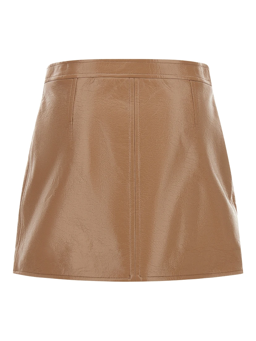 Beige Cotton Long Skirt