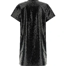 Black Viscose Short Dress