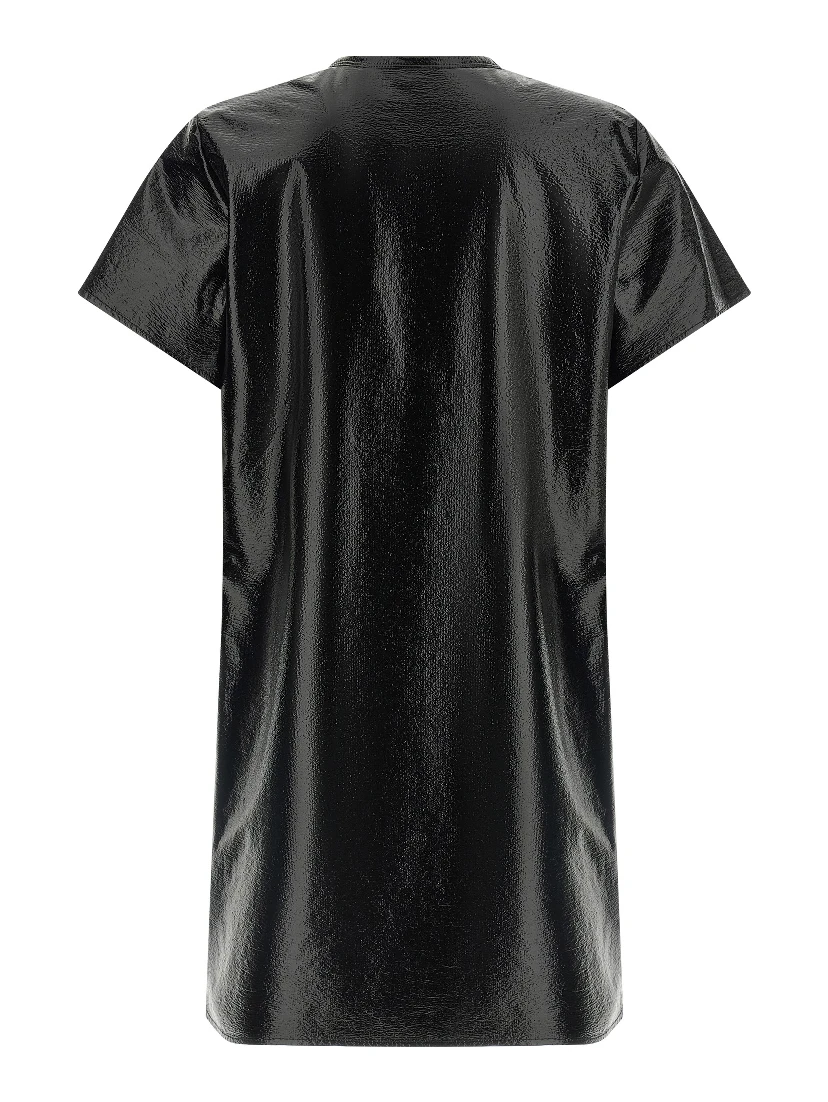 Black Viscose Short Dress