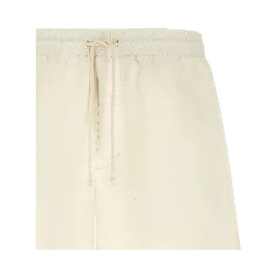 White Polyester Swim Shorts