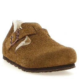 Brown Suede Leather Clogs