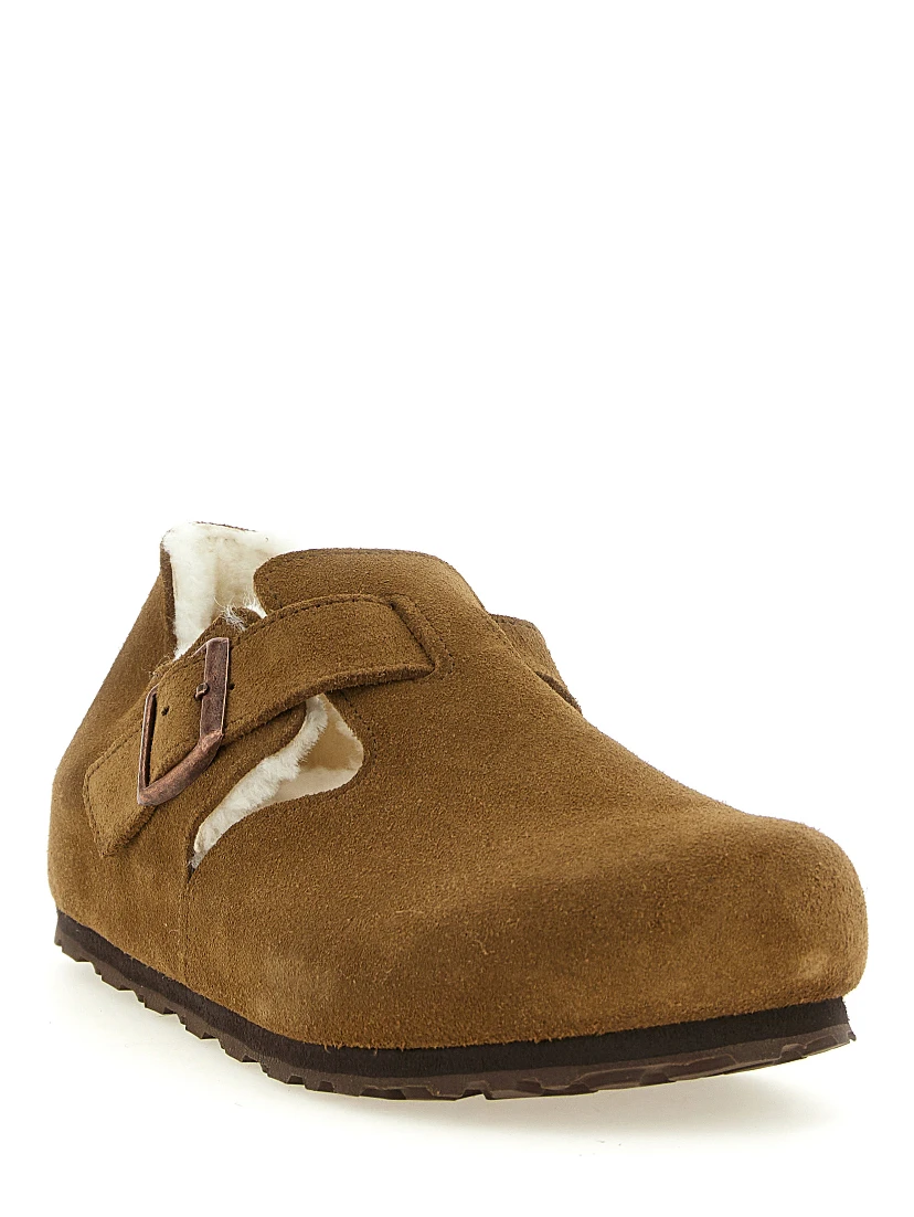 Brown Suede Leather Clogs