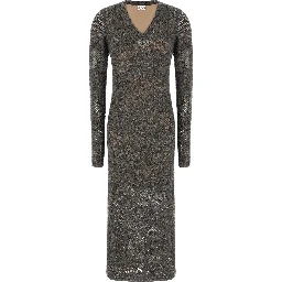 Gray Nylon Casual Dress