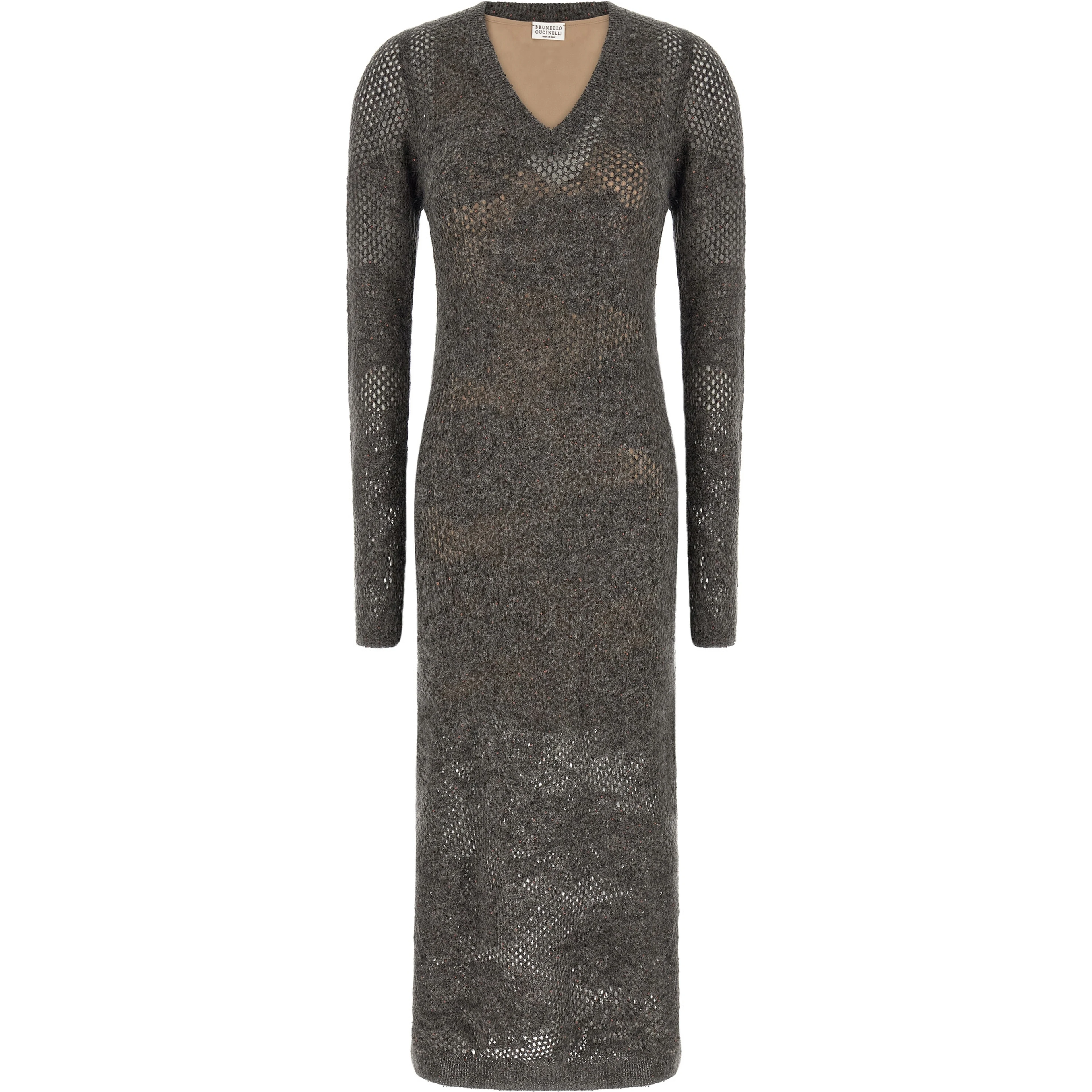 Gray Nylon Casual Dress