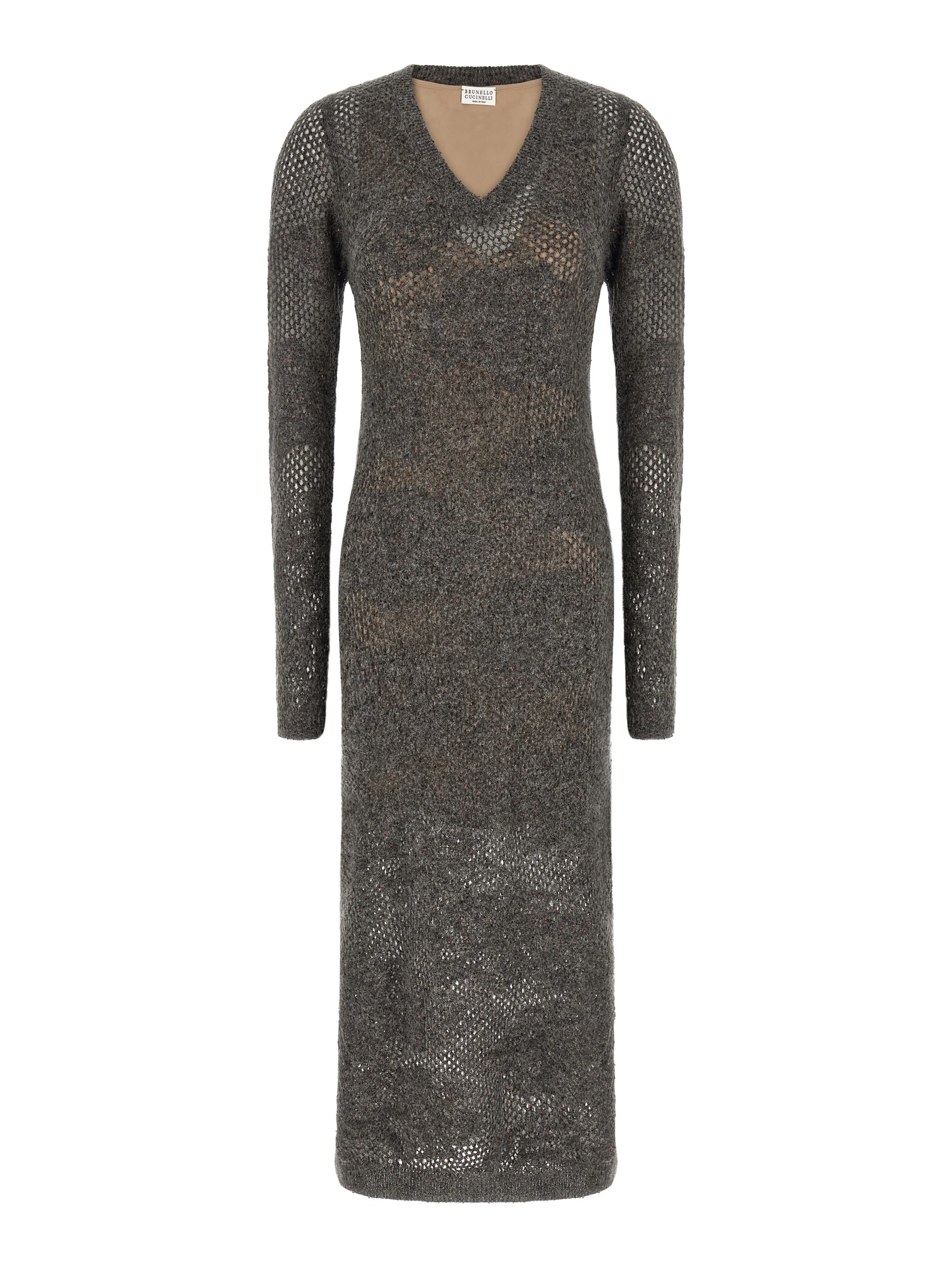 Gray Nylon Casual Dress