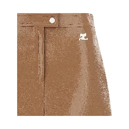 Beige Cotton Long Skirt