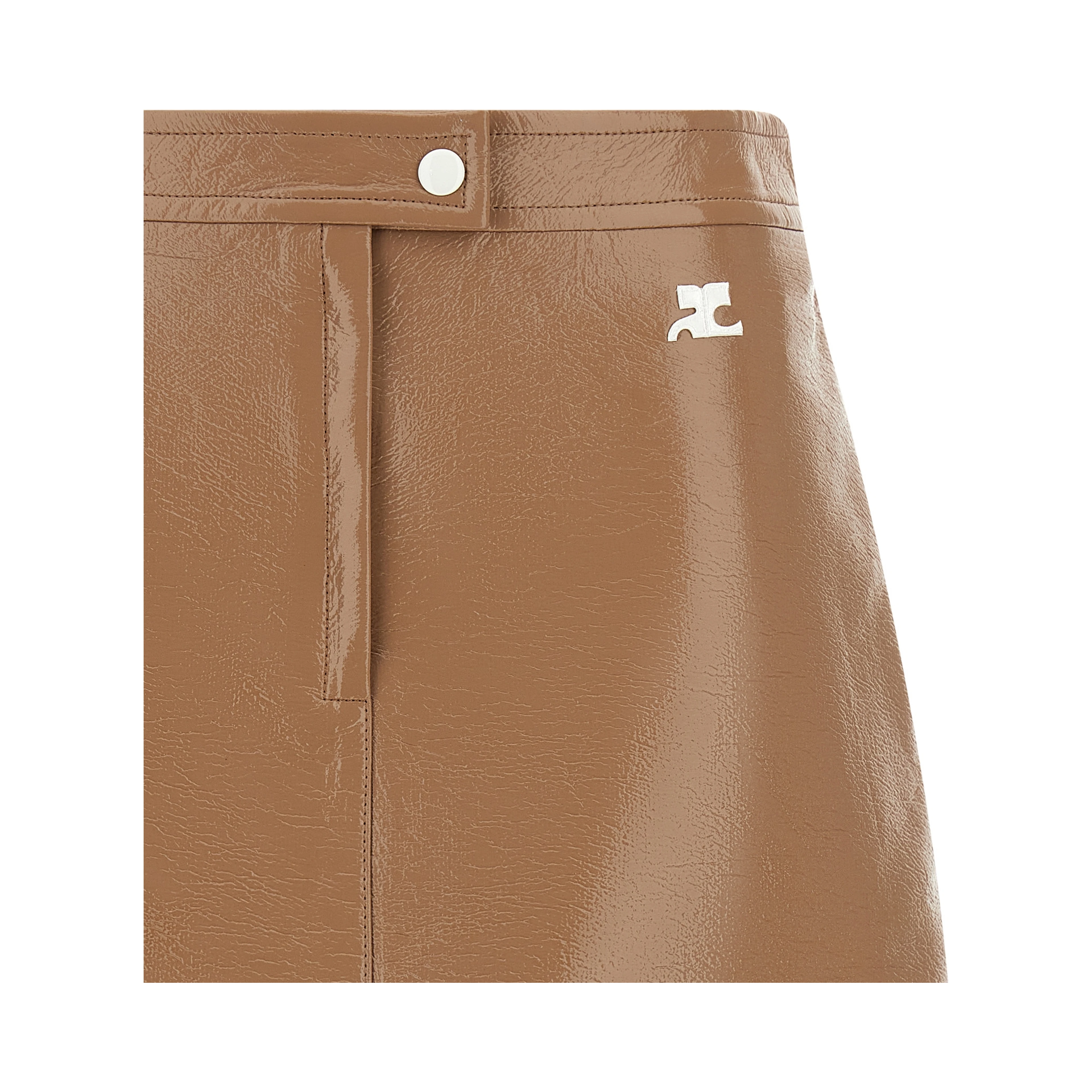 Beige Cotton Long Skirt