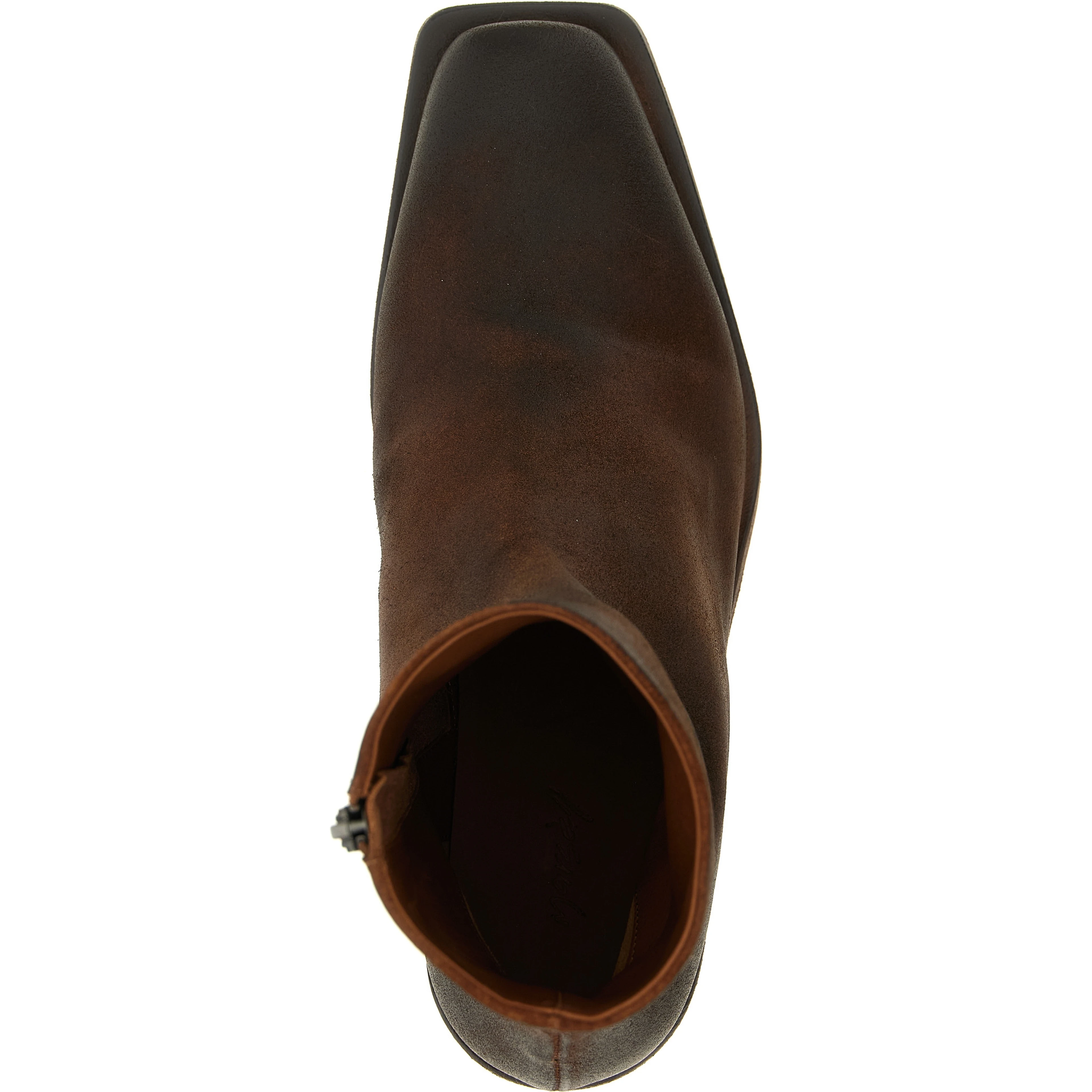Brown Calfskin Ankle Boots