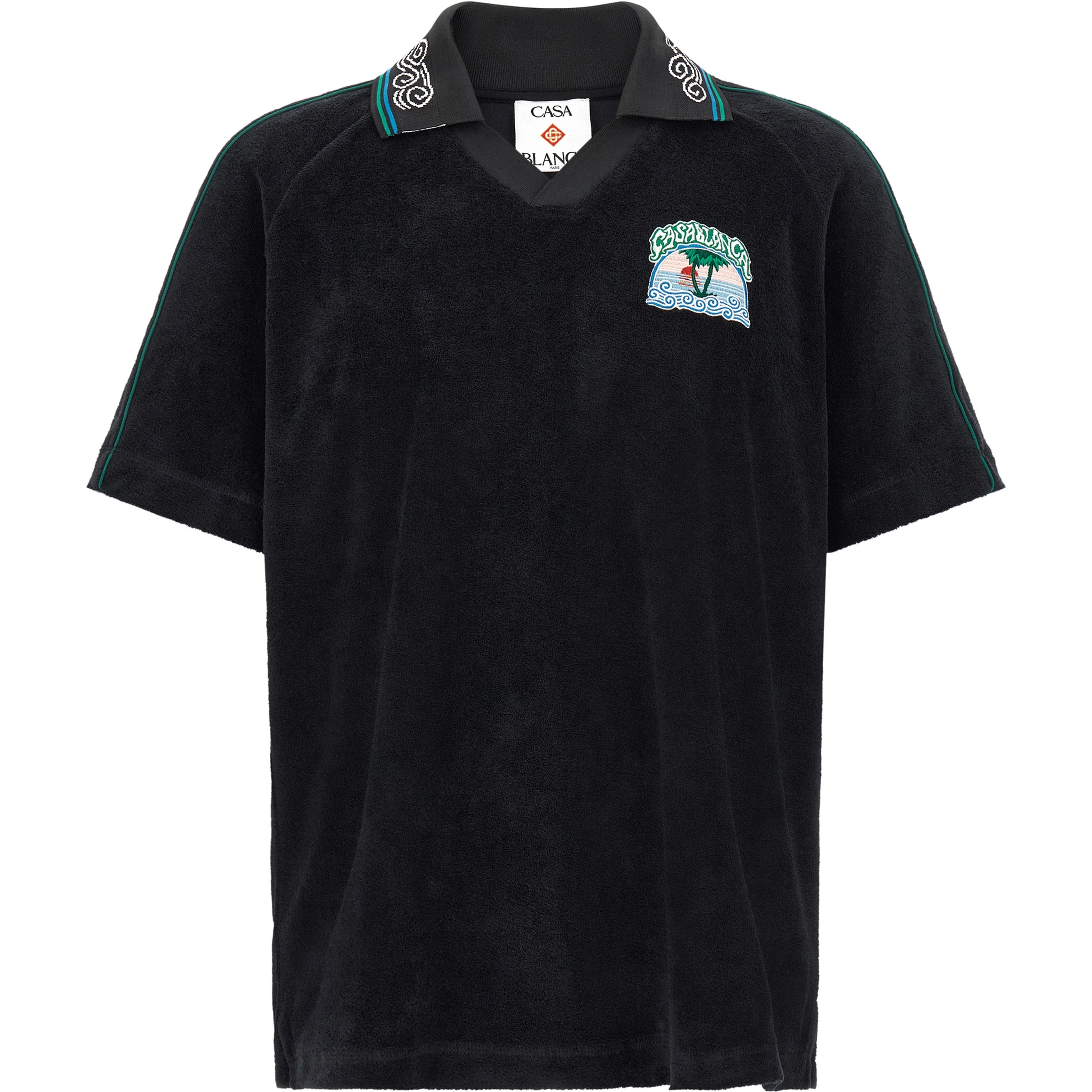 Black Cotton Polo Shirt