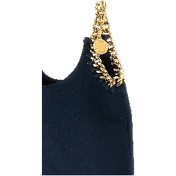 Blue Polyamide Handbag