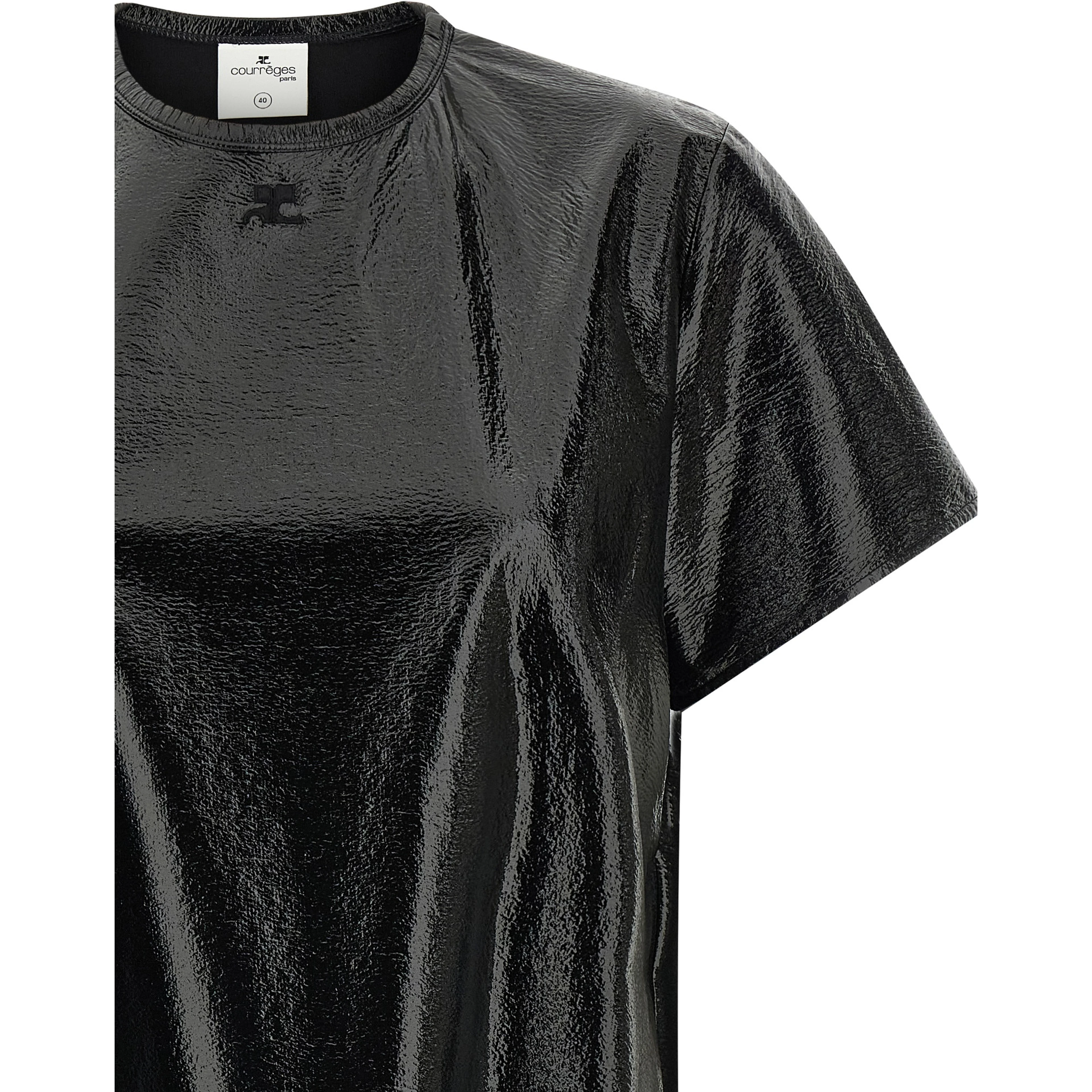 Black Viscose Short Dress