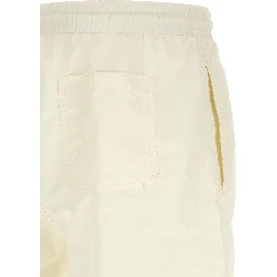 White Polyester Swim Shorts