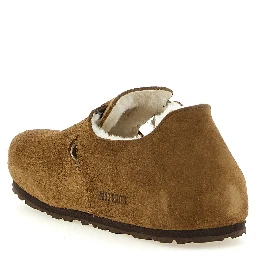 Brown Suede Leather Clogs