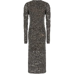 Gray Nylon Casual Dress