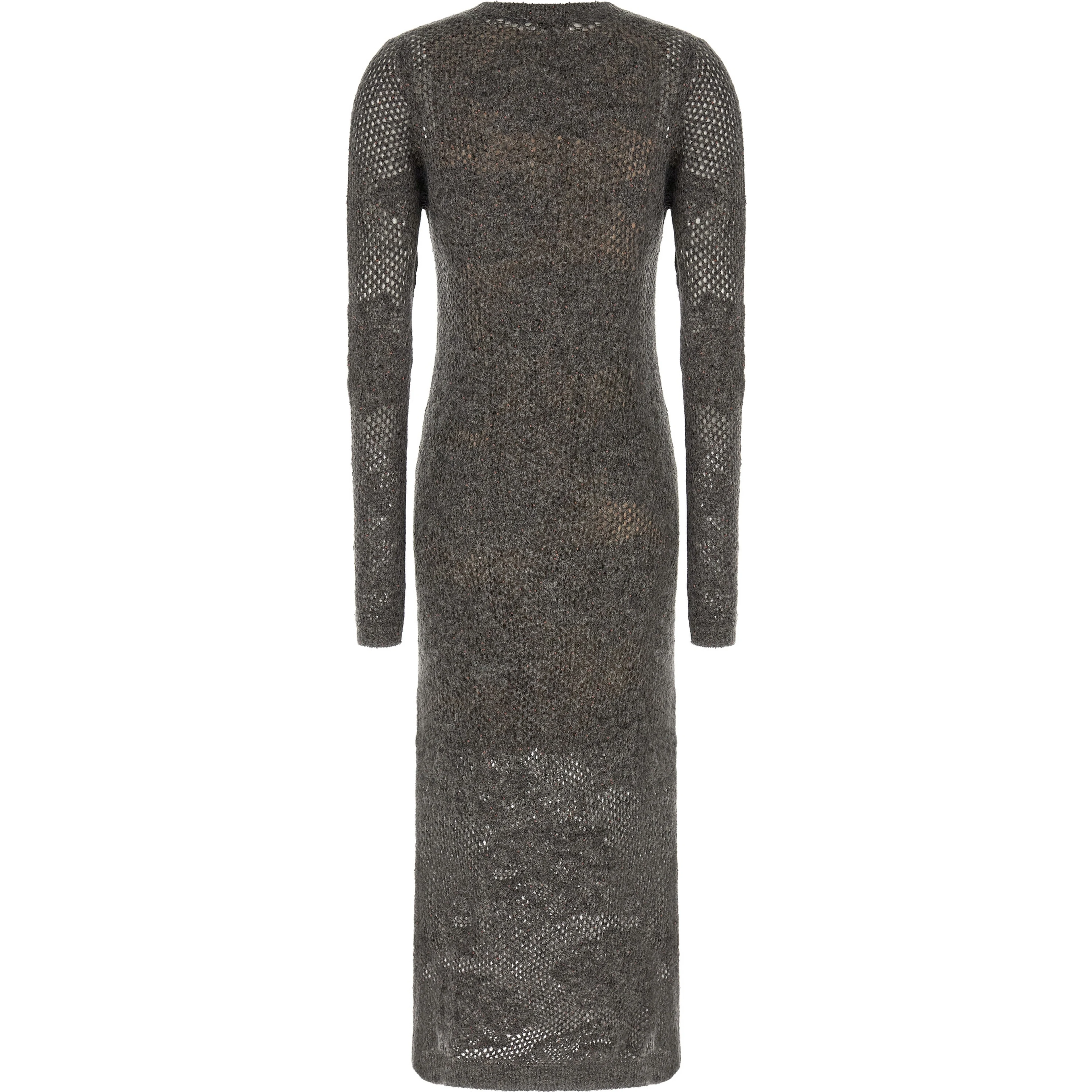Gray Nylon Casual Dress
