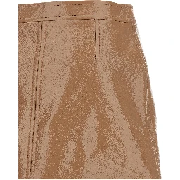 Beige Cotton Long Skirt
