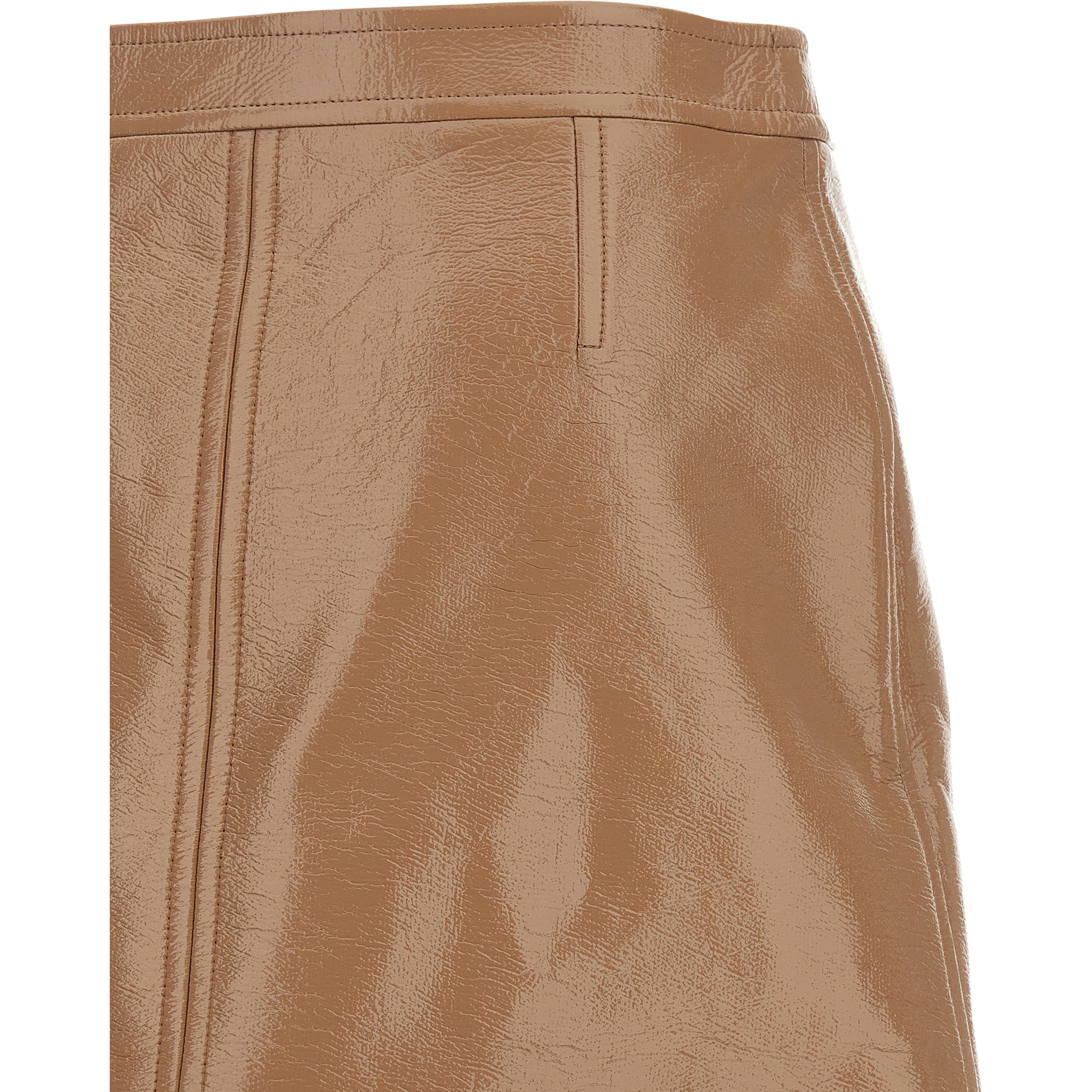 Beige Cotton Long Skirt