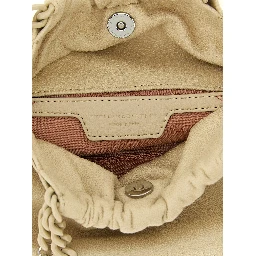 Beige Polyester Shoulder Bag