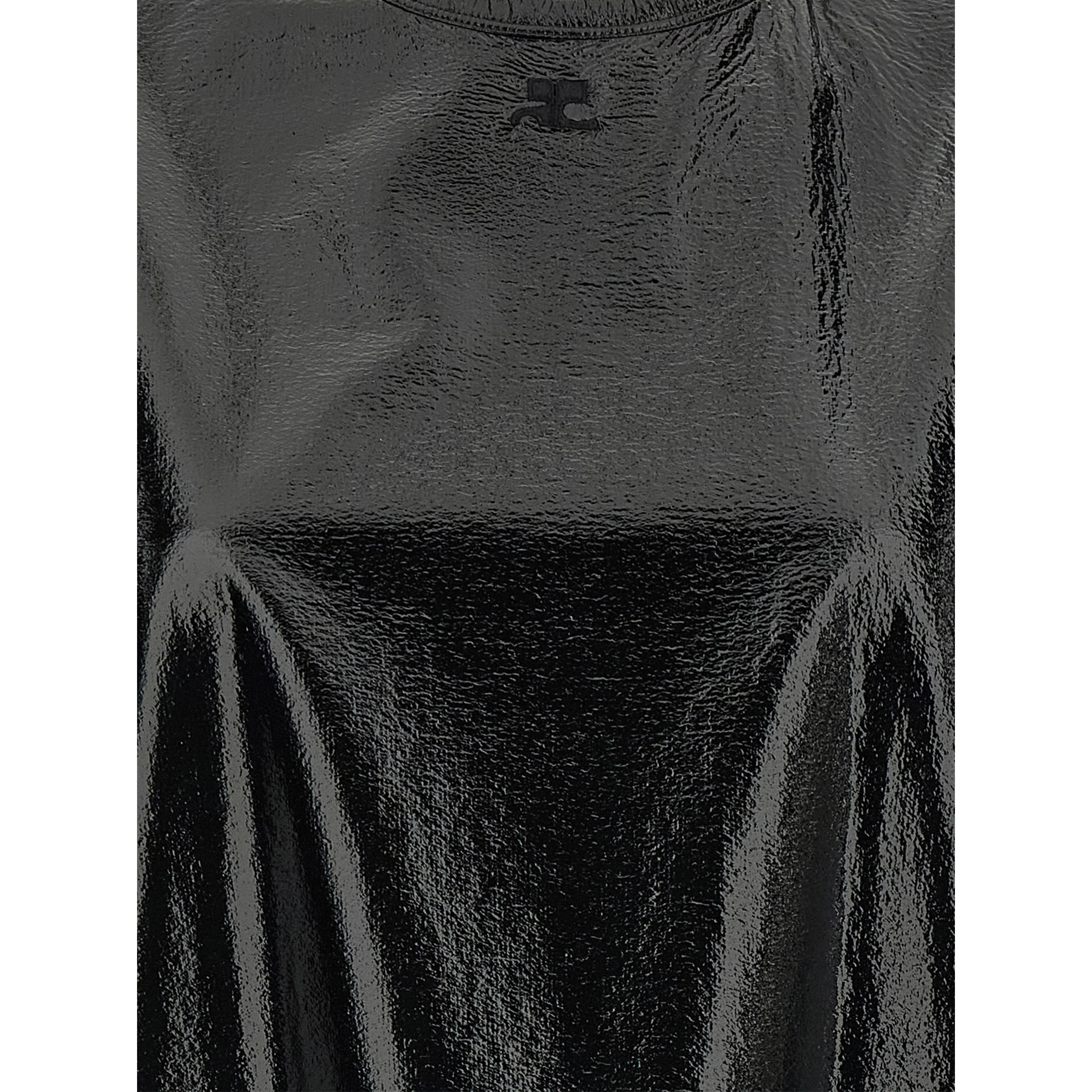 Black Viscose Short Dress