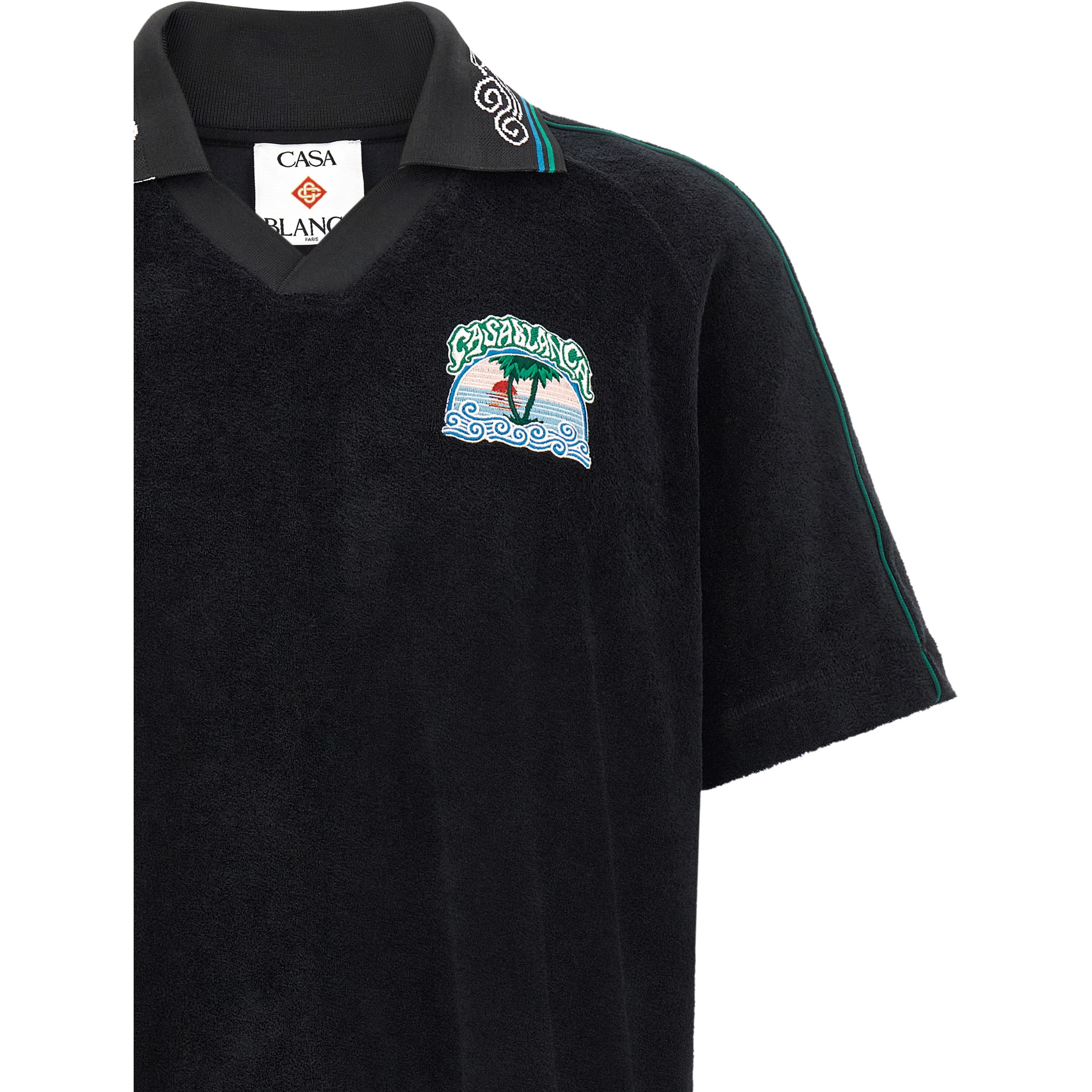 Black Cotton Polo Shirt