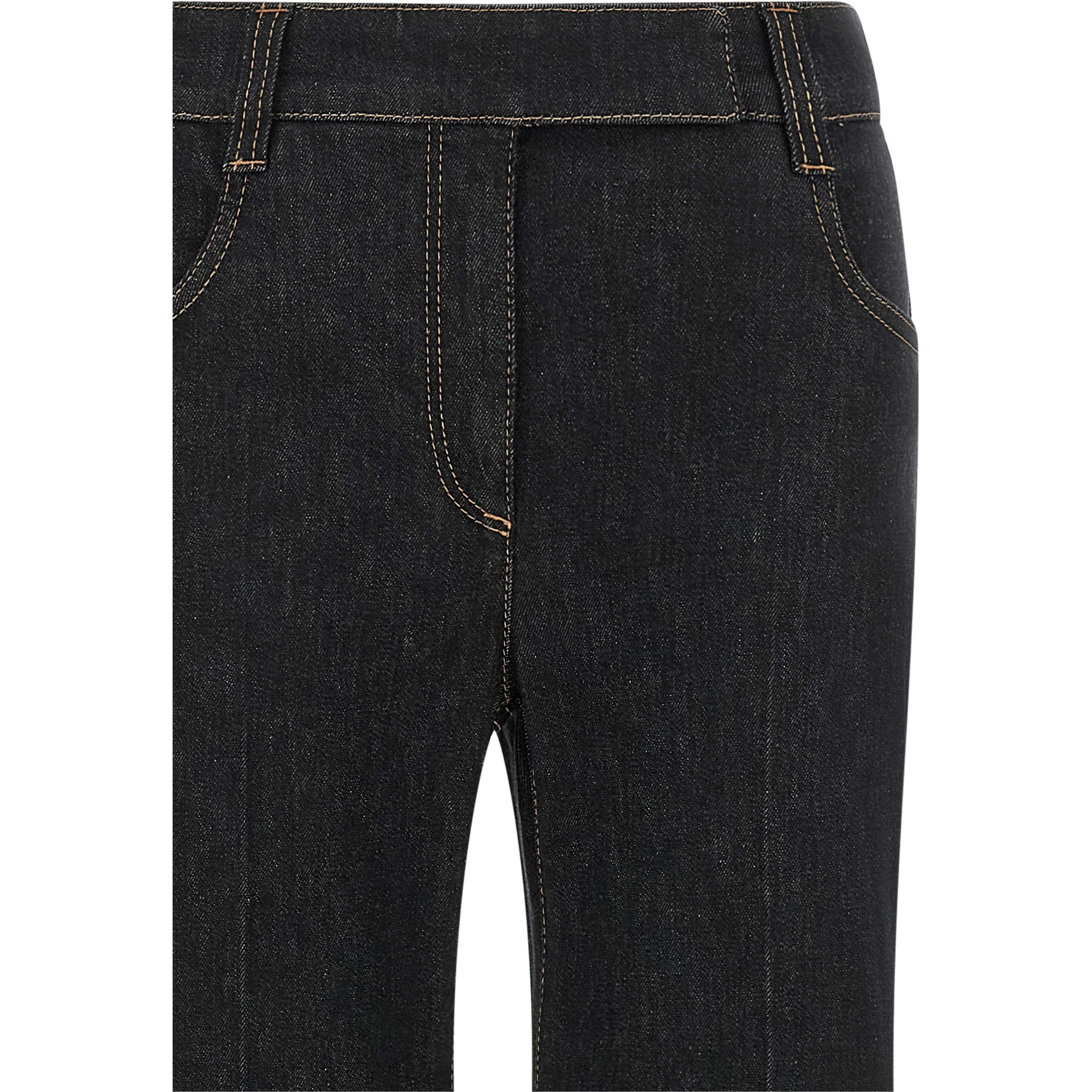 Blue Cotton Flared Jeans