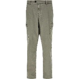 Bicolor Cotton Cargo Pants