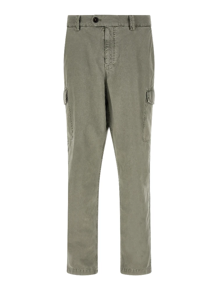 Bicolor Cotton Cargo Pants