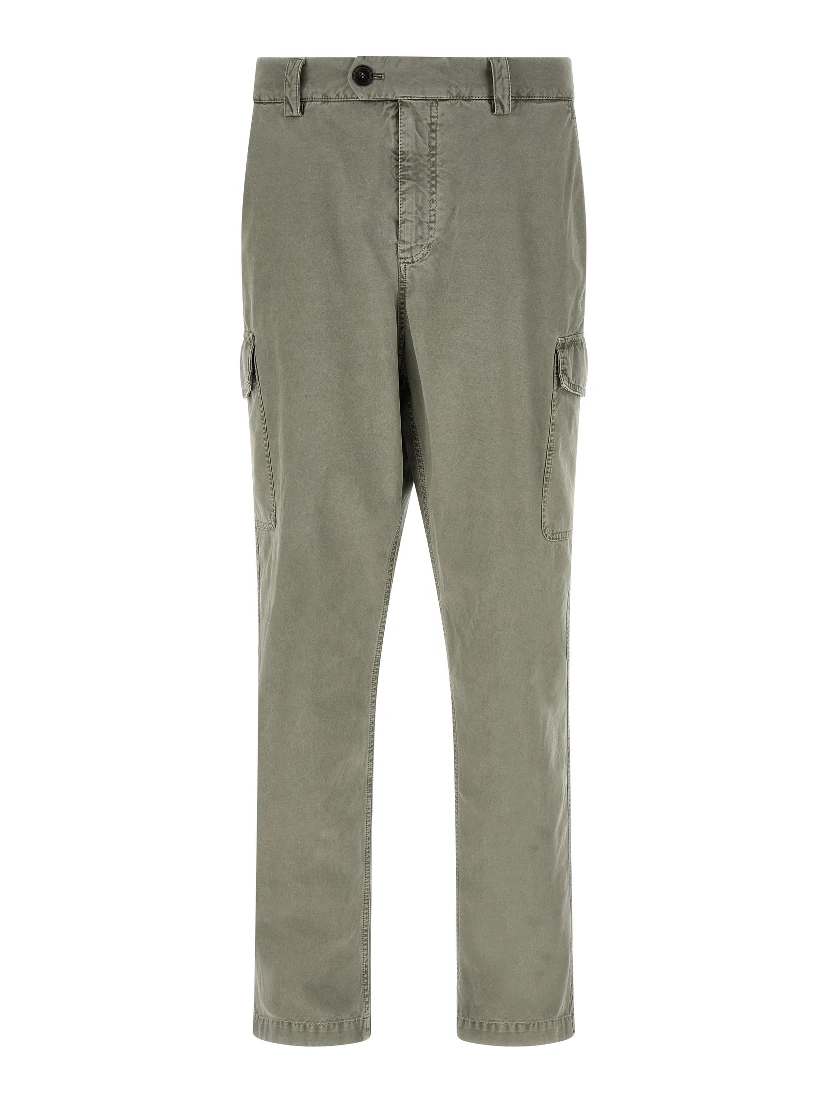 Bicolor Cotton Cargo Pants