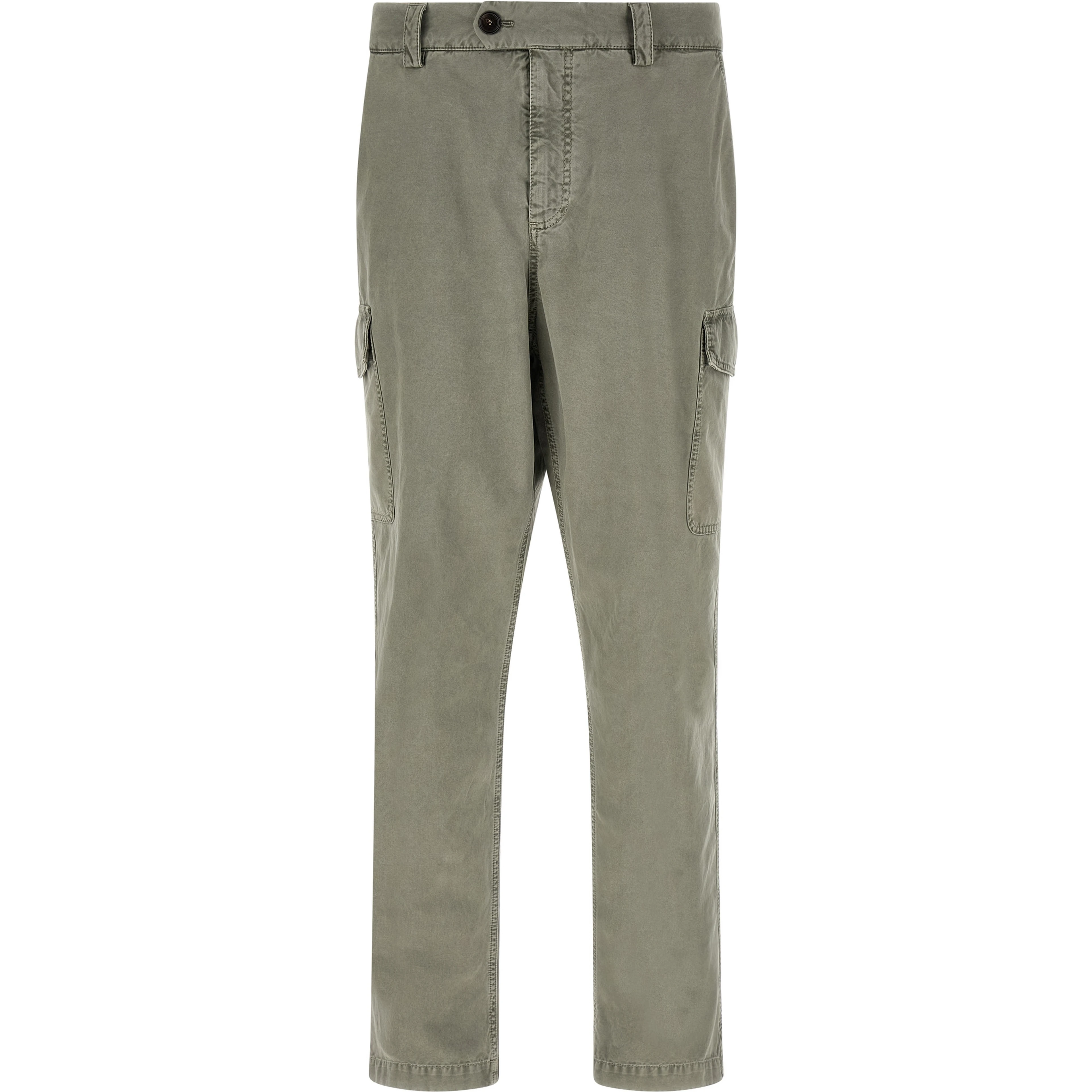 Bicolor Cotton Cargo Pants