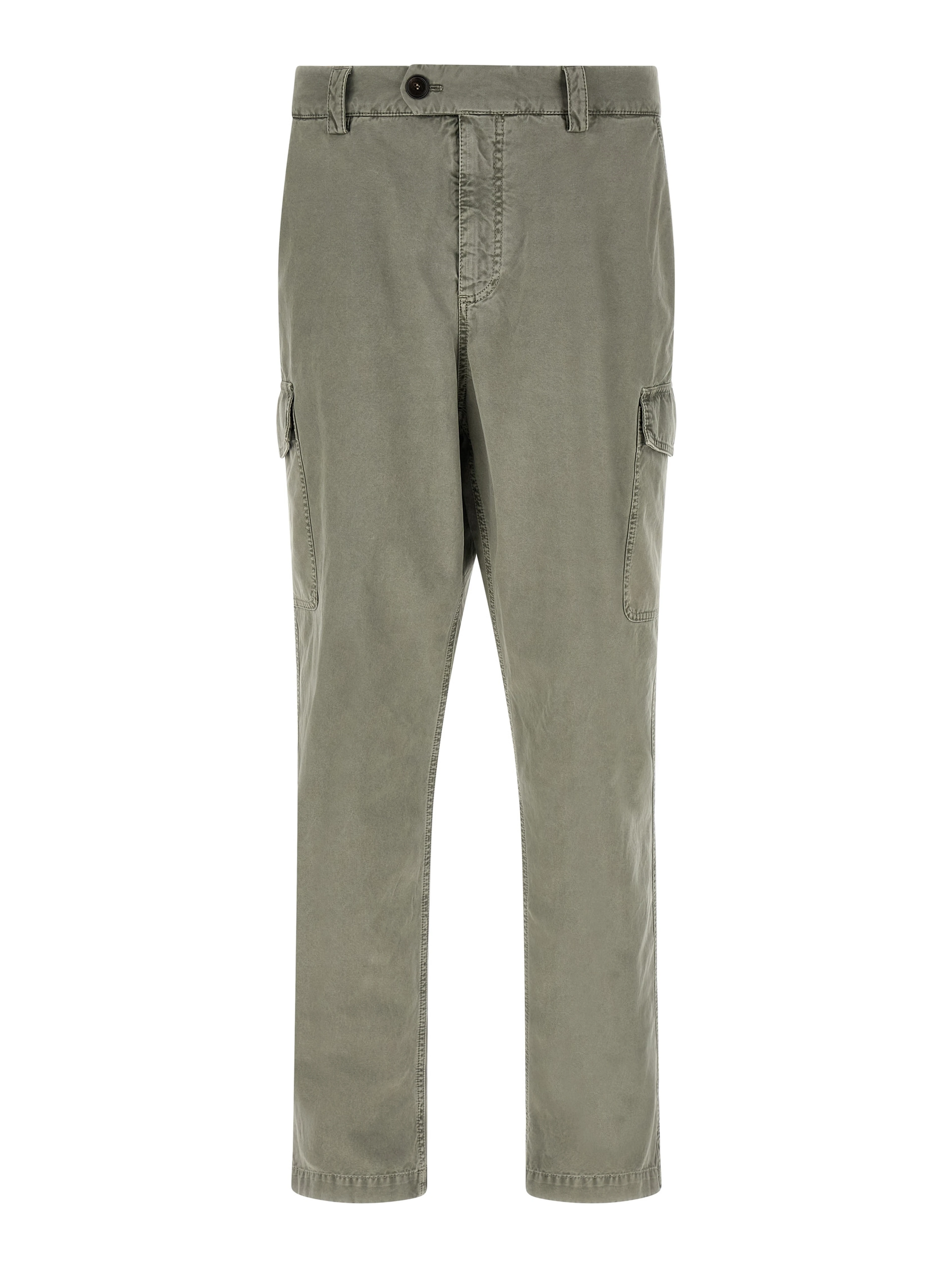 Bicolor Cotton Cargo Pants