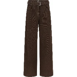 Brown Cotton Jeans Denim