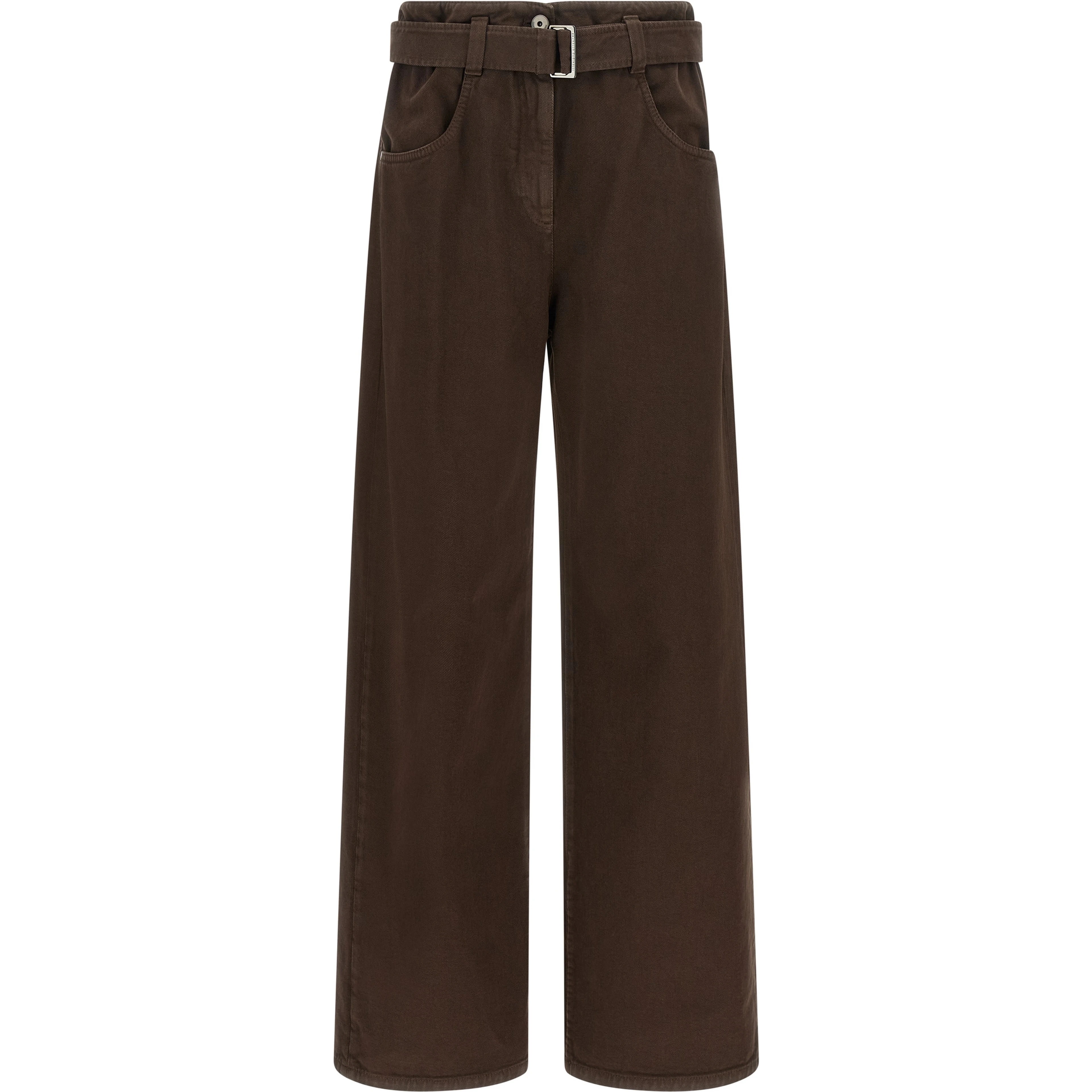 Brown Cotton Jeans Denim